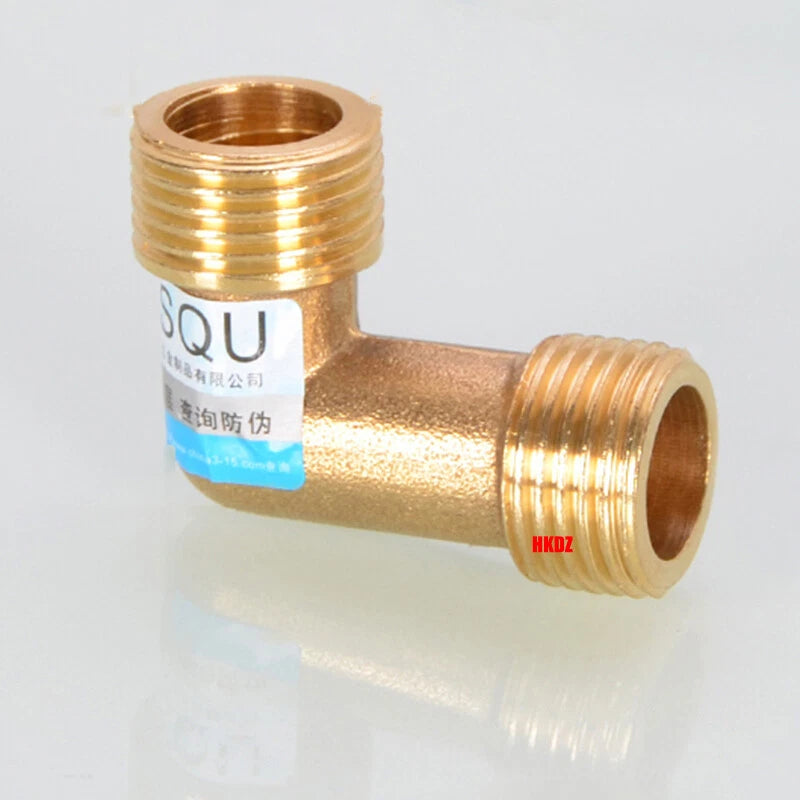BSP Brass Elbow Pipe Fittings — 1/2" Male & Female Threaded Connector for Air & Water