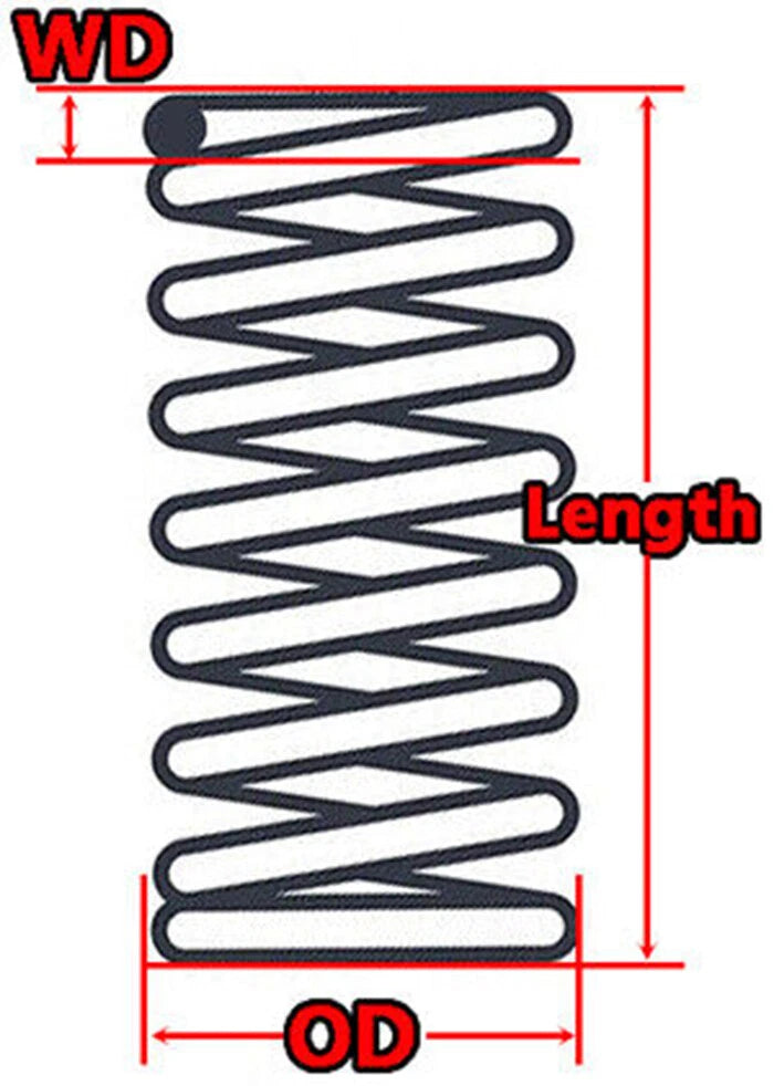 Compression Springs Wire Dia 1.5mm OD 16/17mm L 10-200mm 304Stainless Steel