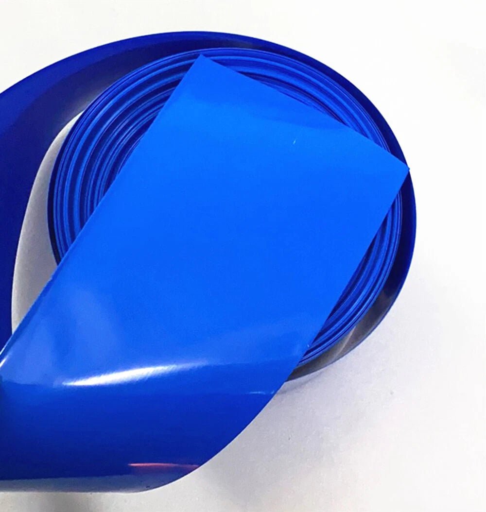 Blue PVC Heat Shrink Tubing for 18650 Battery Packs — Single to 4 - Cell - HomeDIYer