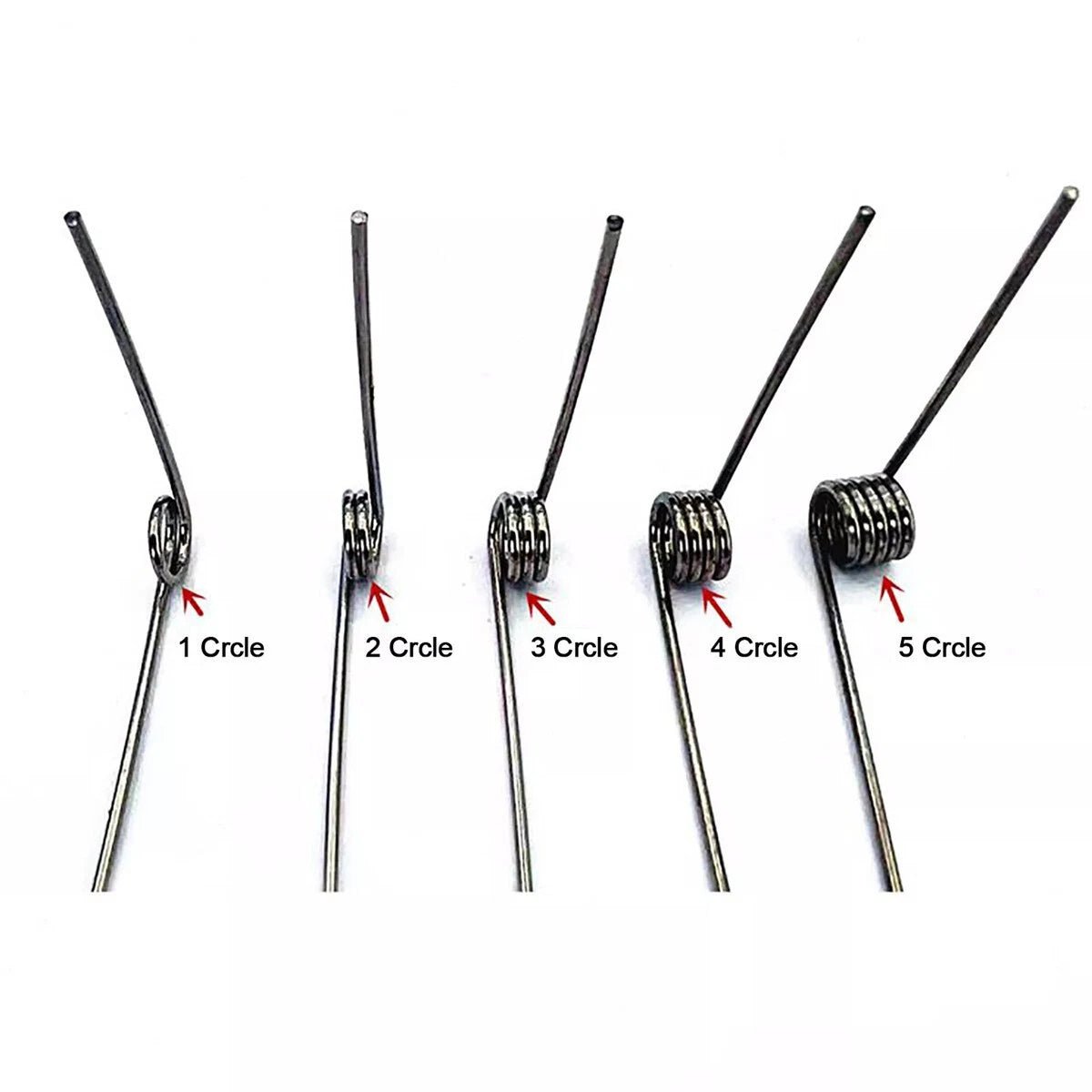 Torsion Spring (pack of 10), 0.7mm Wire diameter, 4mm - 8mm OD, Right spring - HomeDIYer