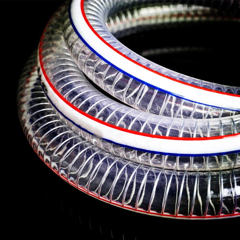 PVC Transparent Steel Wire Reinforced Pipe — ID 10–150mm / OD 15–165mm
