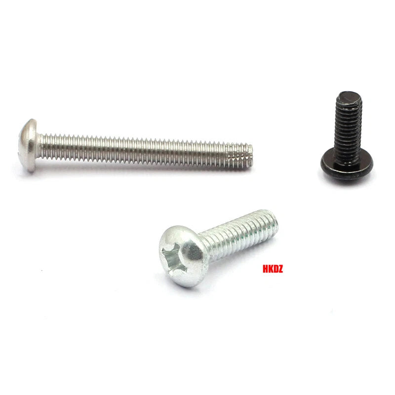 10#32 Phillips Pan Head Machine Screws – Black Zinc Carbon Steel, Round Head, 3/8” 1/2” 1.5”