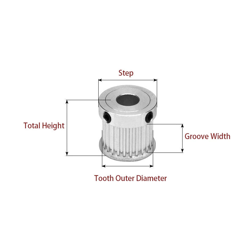 3M BF-Type Timing Belt Pulley 40T-60T Applicable Belt Width:15mm Bore:6mm~25mm