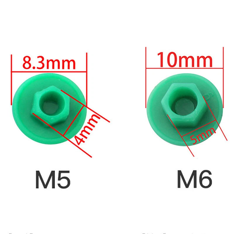 10 Pcs M5/M6 Hexagon Head Screw Caps – Dust-Proof Covers for Bicycle Stem & Bolts (Multiple Colors)