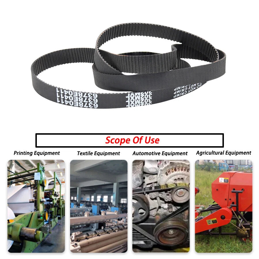 MXL Rubber Timing Belt 6mm Width – Closed Loop, 2.032mm Pitch, 22–1636 Tooth