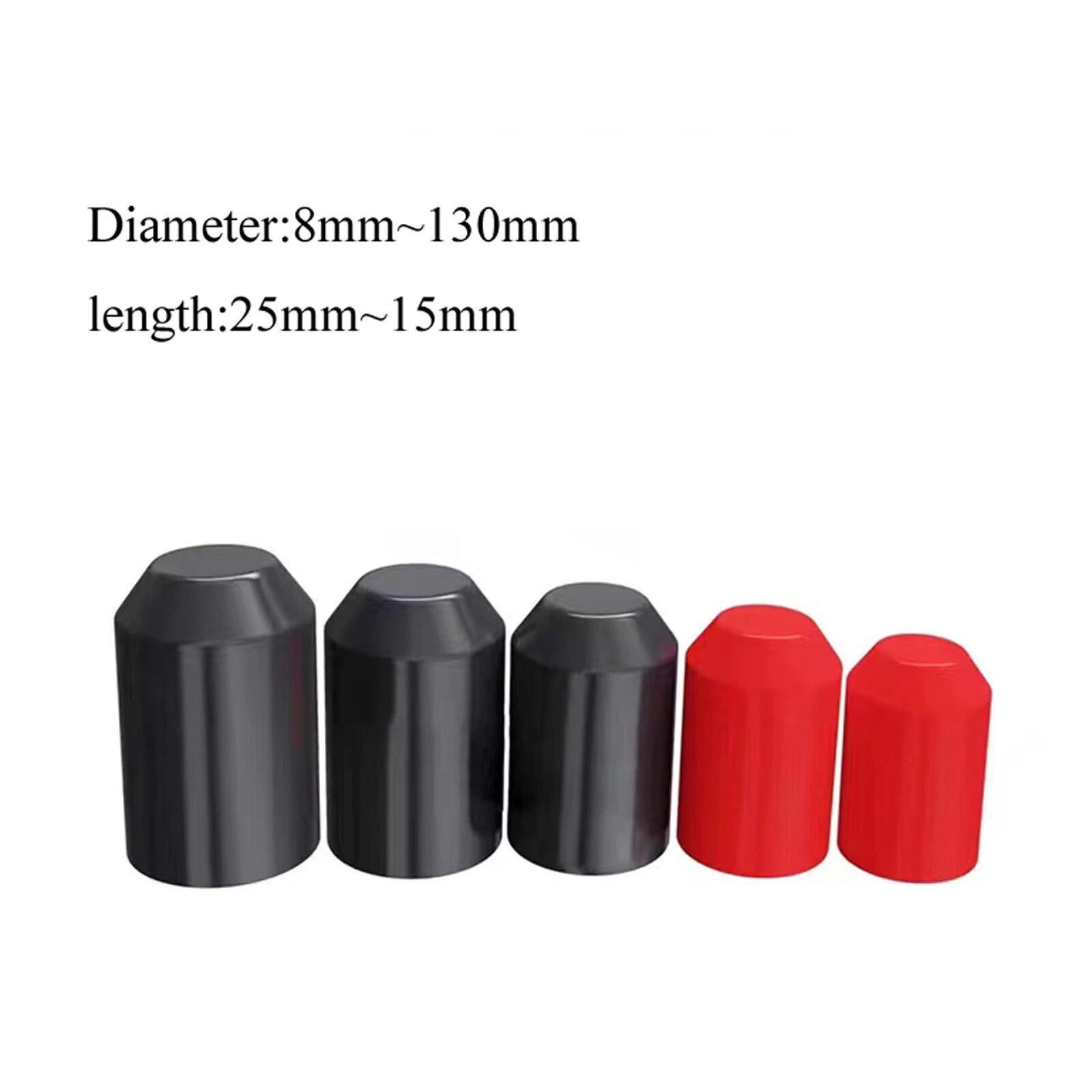 Heat Shrink End Caps with Adhesive Glue Lined — 8mm to 130mm, 2:1 Ratio, 35KV Rated