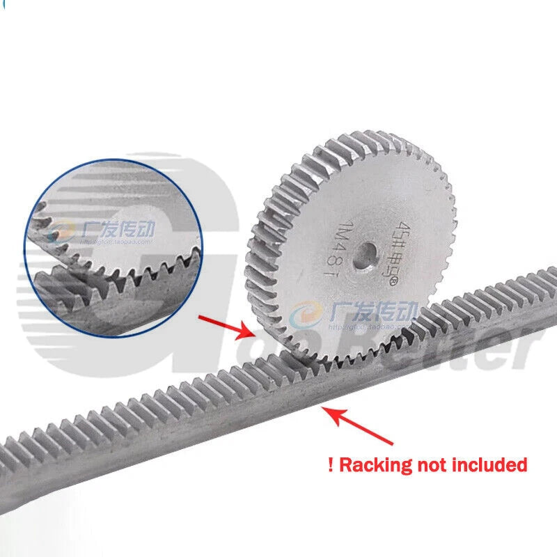 2/2.5/3/4/5 Mod Spur Gear 10T-90T 45# Steel Pinion Gear Metal Gear Thick 20-40mm