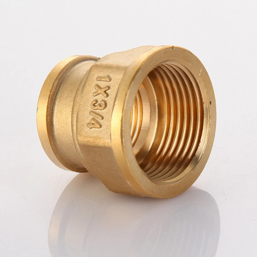 BSP Female Thread Brass Pipe Fitting Adapter | Coupler Connector 1/2" 3/4" 1"