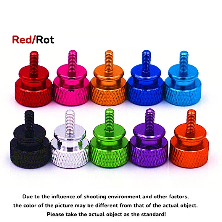 M6 Knurled Thumb Screws Aluminium Hand Grip Knob Bolts High Type - DIN 464