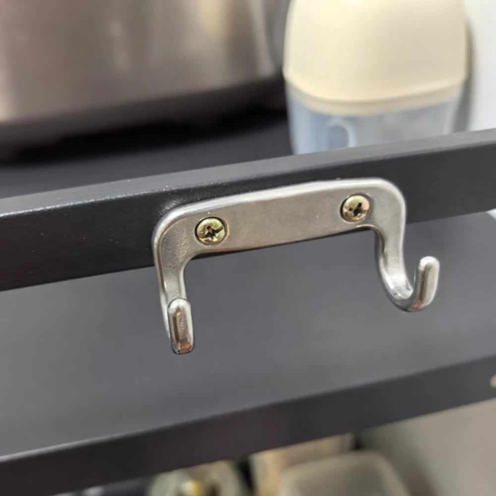 Stainless A2 Double Hook Coat Hooks Door Bathroom Bedroom Dress Clothes Hangers
