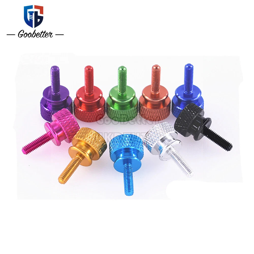 M3.5 x 7 10 12 16 20 mm Computer PC Case Aluminum Alloy Knurled Thumb Screws