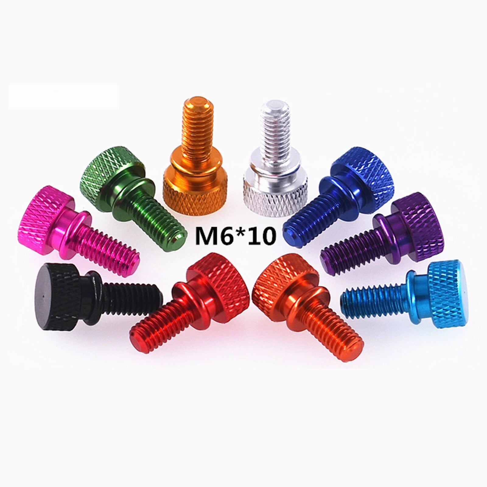 M6 Knurled Thumb Screws Aluminum Alloy Round high Step Hand Grip Knob Bolts