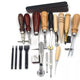 18Pcs Leather Craft Tool Set DIY Stitching Sewing Punch Carving Working Hand Kit