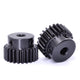 1 Module 45# Steel Spur Gear 15T-46T 1M Metal Pinion Gear 4-20mm Bore For Motor