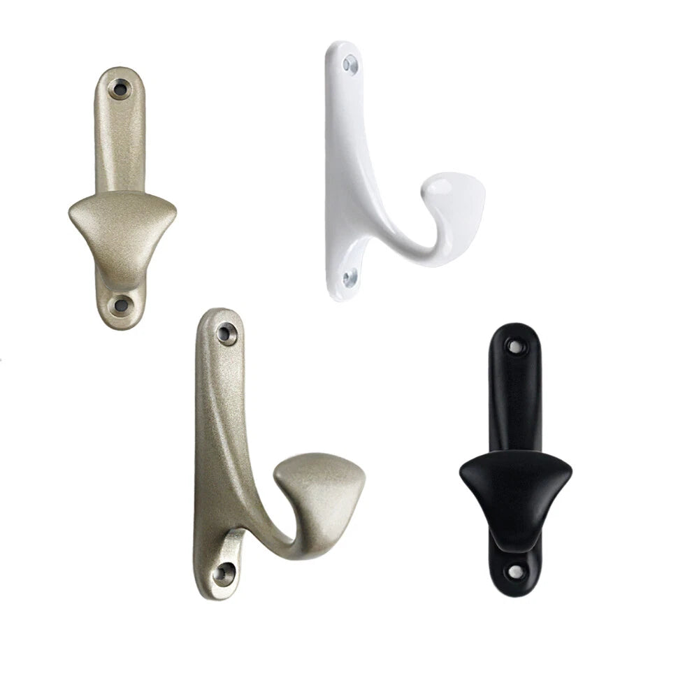 Zinc Alloy Single Hook Clothes Coat Robe Bathroom Wall Hooks Hanger Black Golden