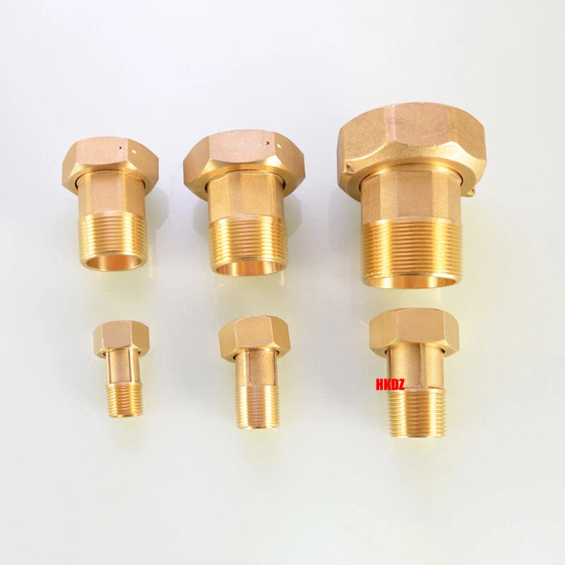 BSP Brass Pipe Fittings — Male to Female Thread Adapter for Water Meter & Pump