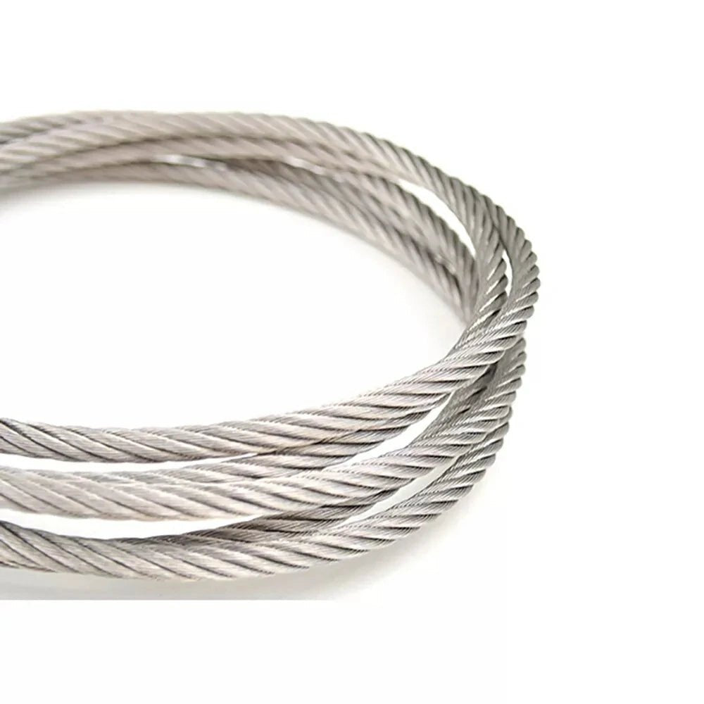 304 Stainless Steel Wire Rope Cable 7x7 7x19，Diameter 1mm To 20mm Length Select - HomeDIYer
