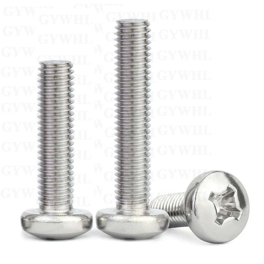 Phillips Pan Head Machine Screws — A4 Marine Grade Stainless Steel, DIN 7985 (M1.6–M10) - HomeDIYer