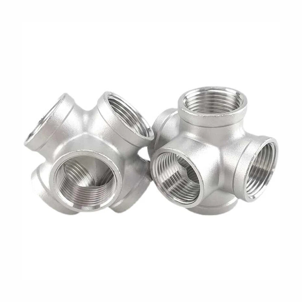 5-Way BSP Female Stainless Steel Pipe Fitting Splitter 1/4" to 2"