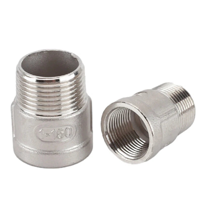 304 Stainless Steel BSP Male Female Straight Pipe Fitting 1/4" to 2"