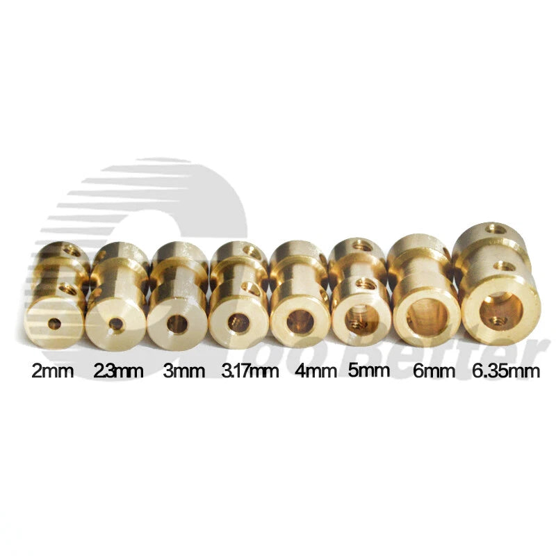 Brass Flexible Shaft Coupling Rigid Coupler Motor Connector CNC 2/3/3.17/4/5/6mm