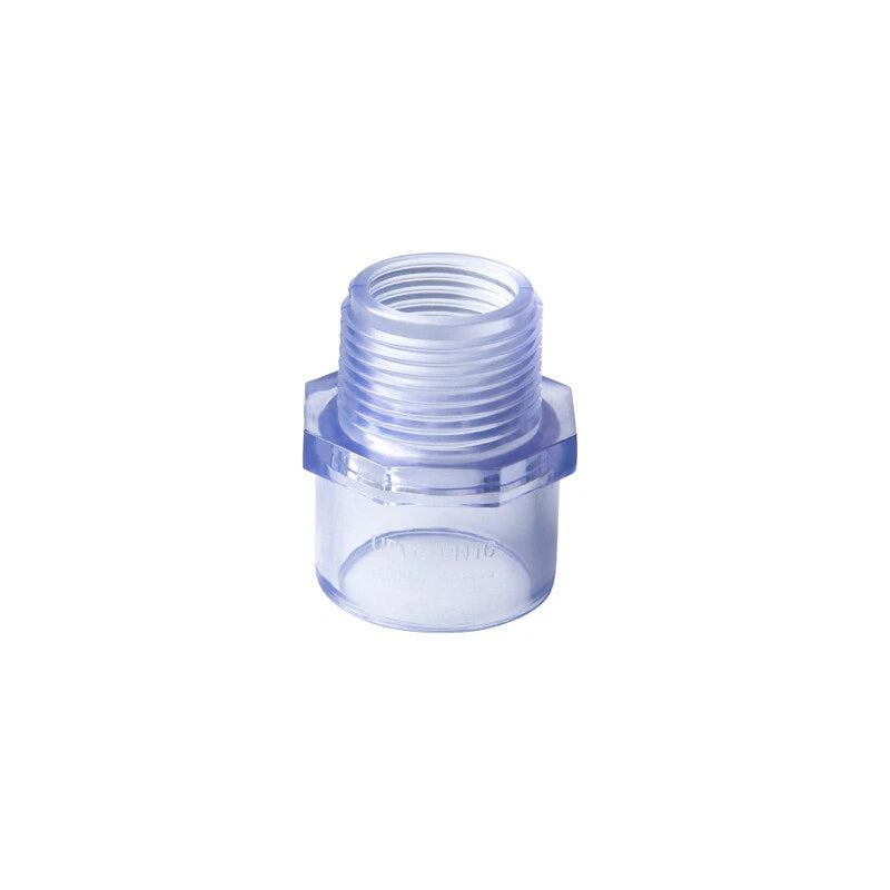 Clear PVC 50mm ID Pressure Pipe and Fittings Metric Solvent Weld Various Parts