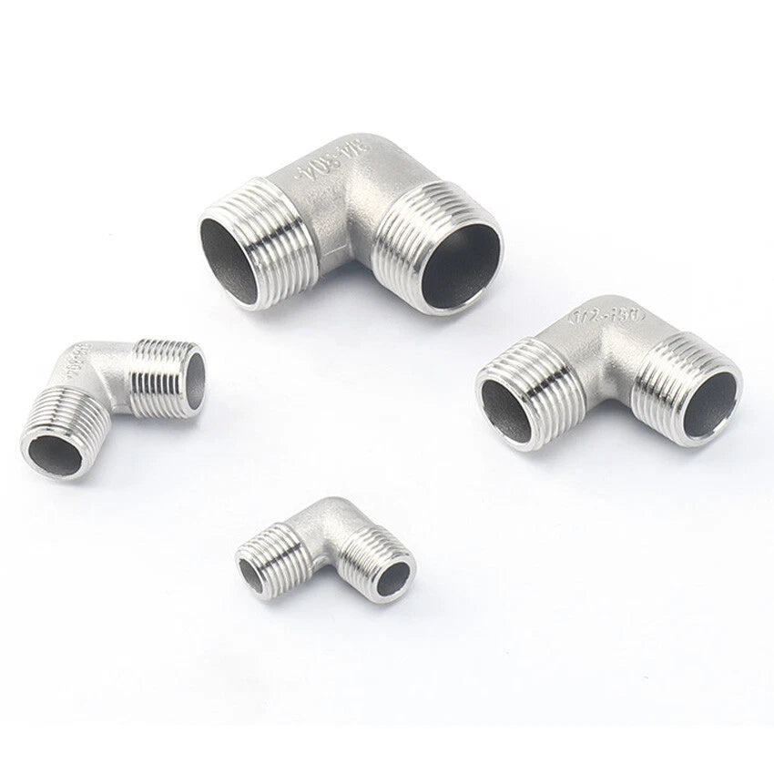 A2 Stainless Steel BSP Male Elbow Pipe Fitting — 1/4" to 2" Equal & Reducing