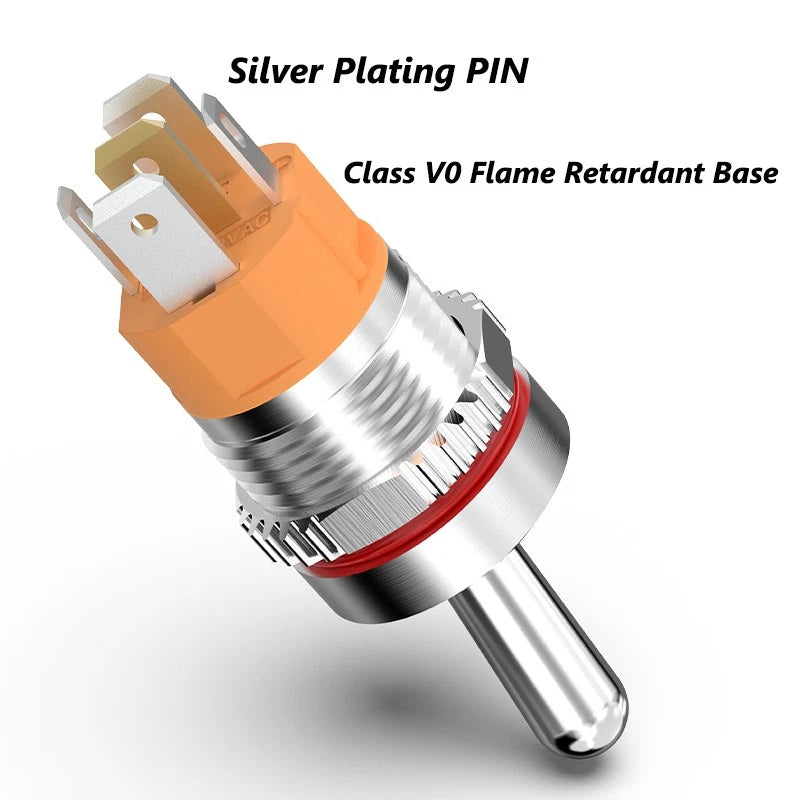 16mm LED Toggle Switch ON/OFF 2/3 Position Chrome Brass Black Oxide 20A 250VAC Waterproof