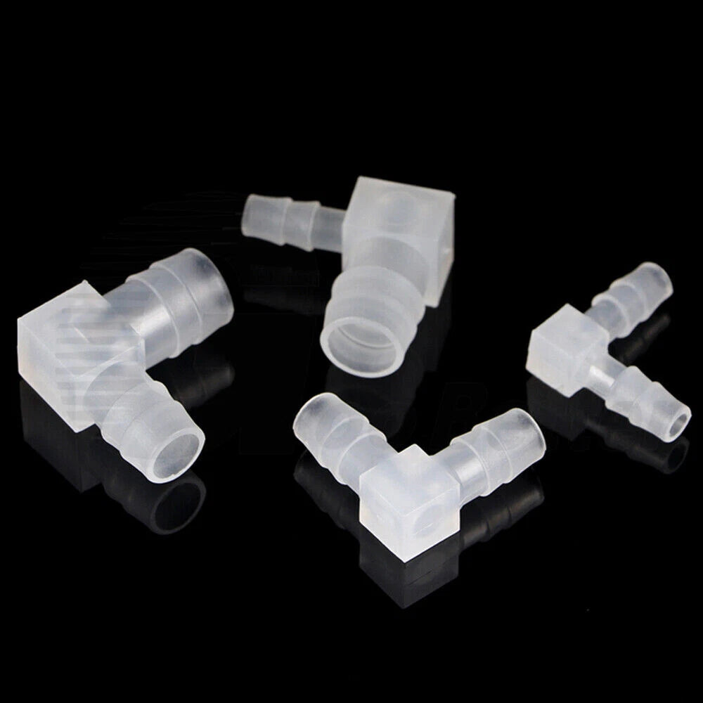Plastic Elbow Barb Hose Connector — L-Piece Tube Joiner for Air, Fuel & Water (1.6mm–20mm)