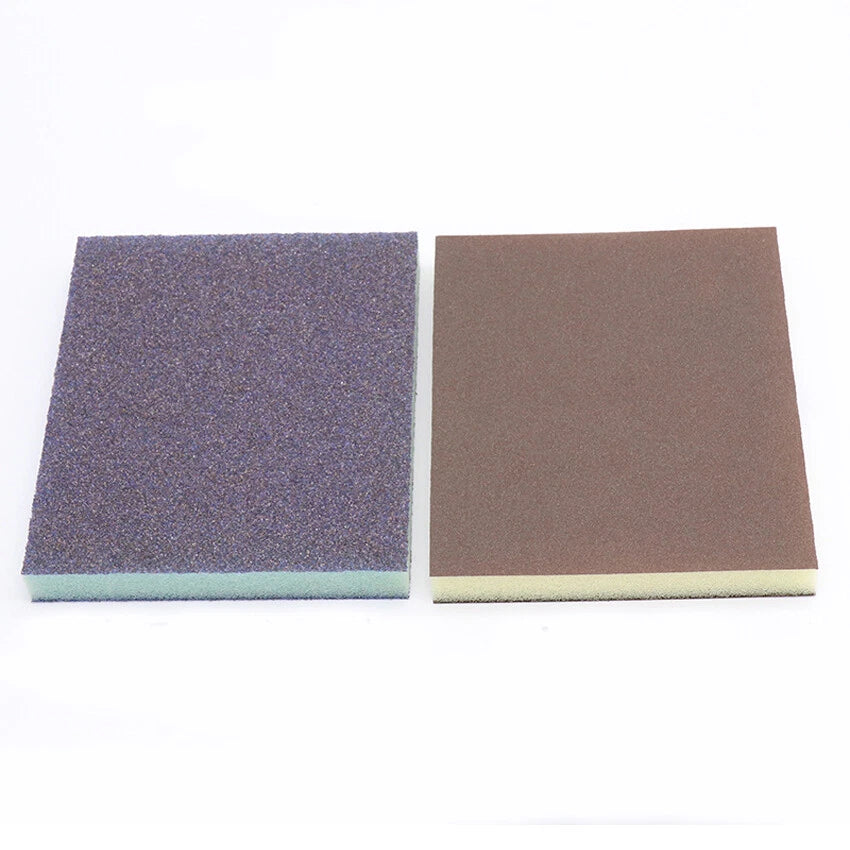 Flexible Double‑Sided Sanding Sponge Pads — P80 to P280 Grit Wet & Dry Foam Block for Contoured Surfaces
