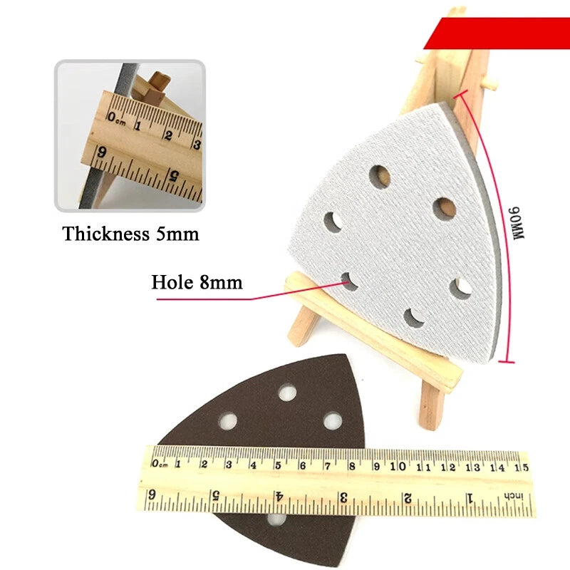 90*90*90mm Triangular Sponge Sandpaper Wet & dry Sanding Paper 300 -3000 grit