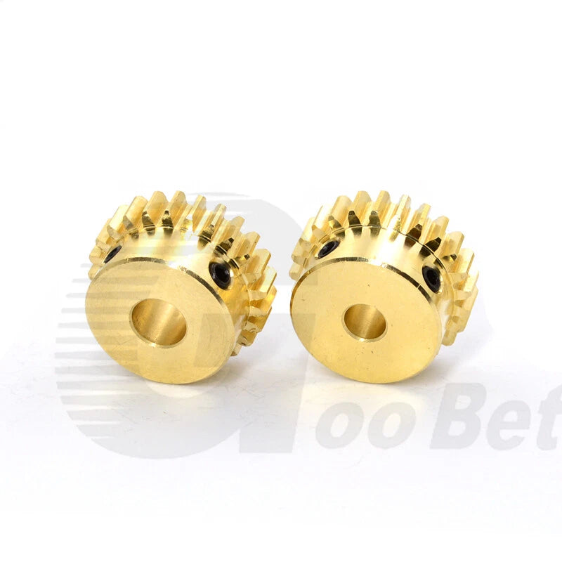 Brass Spur Gear Module 1 with Hub 15-50 Tooth Motor Pinion Bore 4-12mm Precision