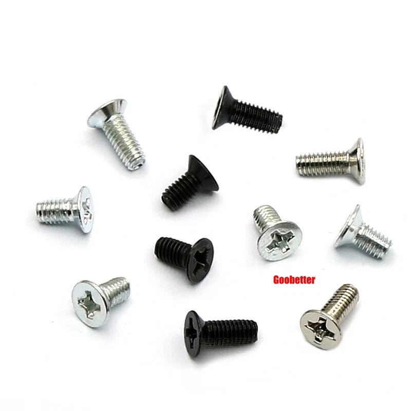 KM3/KM4 Phillips Flat Head Triangle Tooth Screws | Carbon Steel, Zinc or Nickel Coated - HomeDIYer