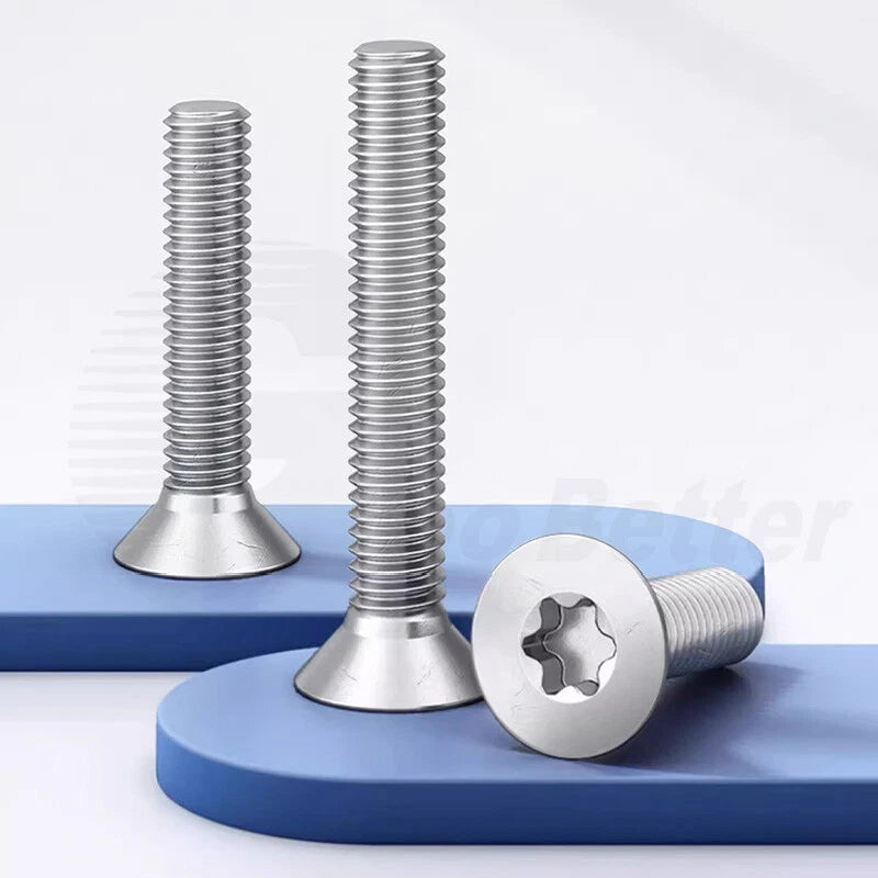 M1.4–M12 Torx Countersunk Machine Screws – A2 Stainless Steel, DIN 965 (3–100mm)