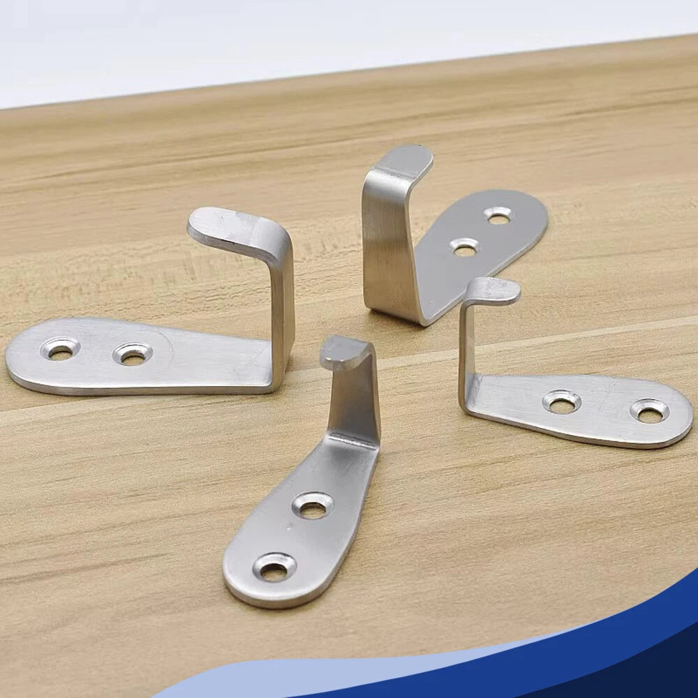Stainless Towel Coat Heavy Duty Door Wall Mounting J Hooks Hanger Single Holder