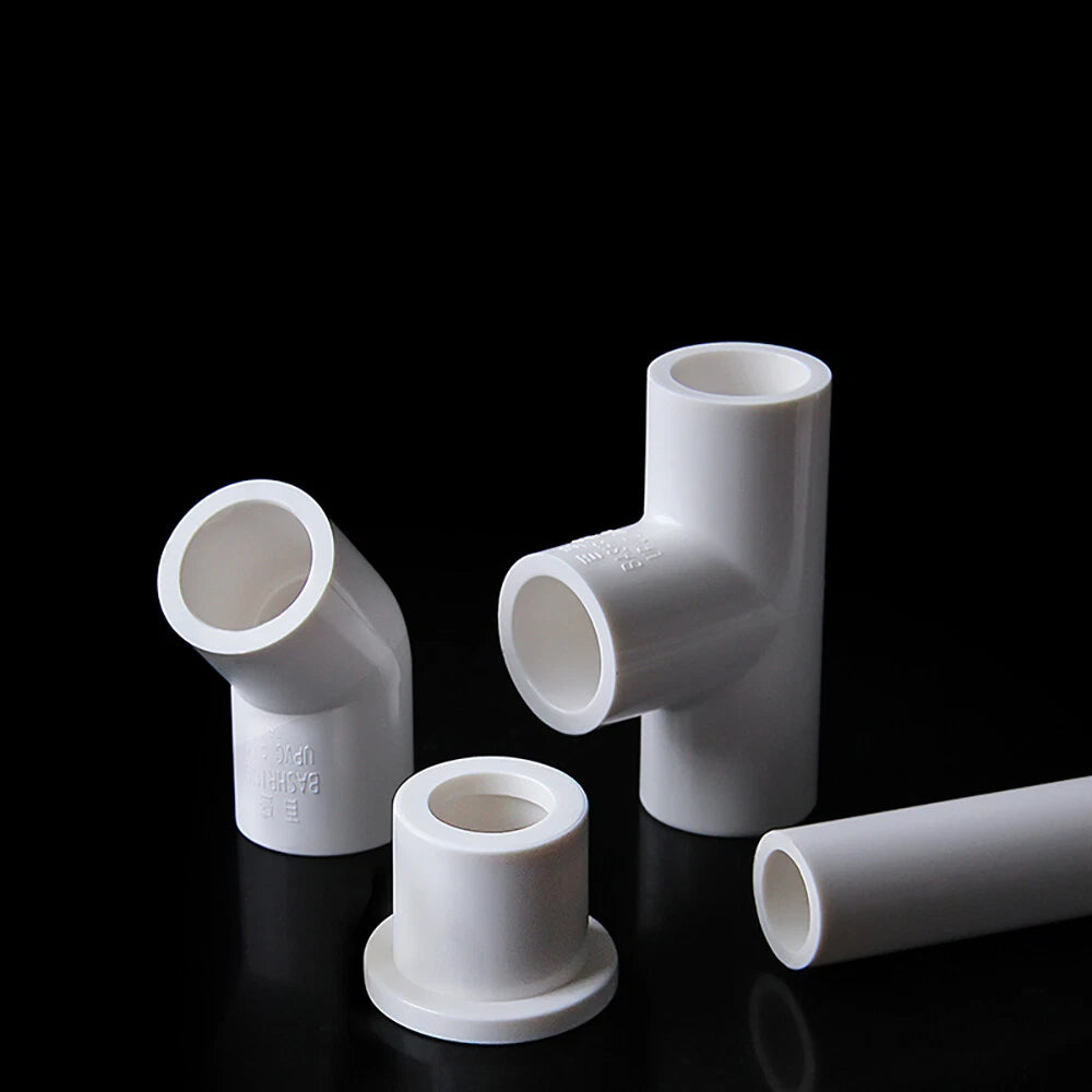 PVC White 16mm ID Pressure Pipe Fittings Metric Solvent Weld For Fish Tank  Pond