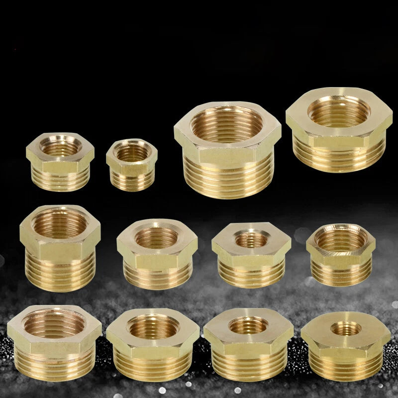1 8" 1 4" 3 4" 1 2" 1" BSP Brass Reducing Coupler Hex Bush Connector Fittings