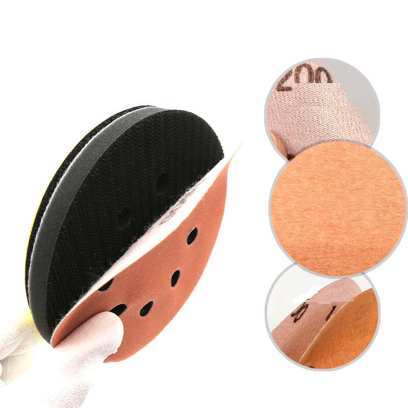 125mm 8 Hole Wet & Dry Sanding Disc 5 inch 600-5000 Grit for Car Sandpaper Pads