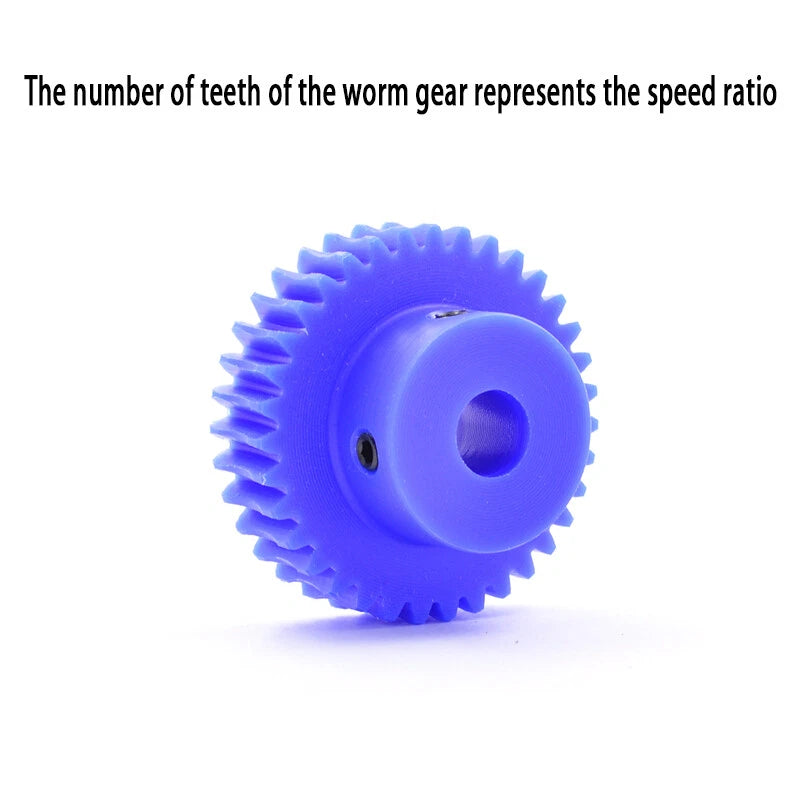 1 Modulus Plastic Nylon Worm Gear Wheel 15T - 80T & A B L Steel Worm Gear Shaft