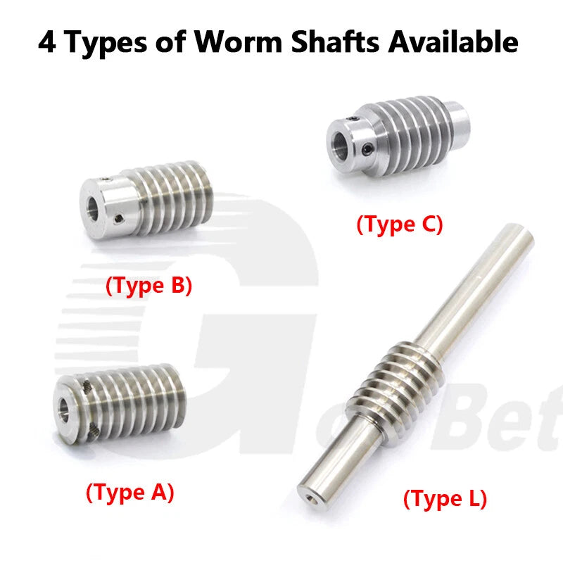 Module 1.5 Metal Worm Shaft Worm Gear Wheel C45 Steel 20/25/30/35/40/50/60 Tooth