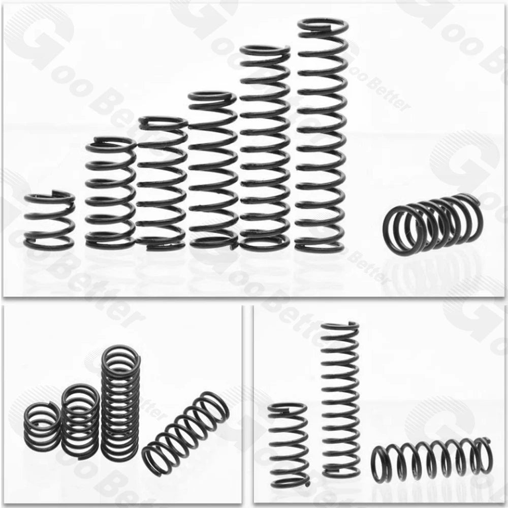Black Compression Spring 6mm Wire Dia 155-190mm Length Pressure Springs Steel