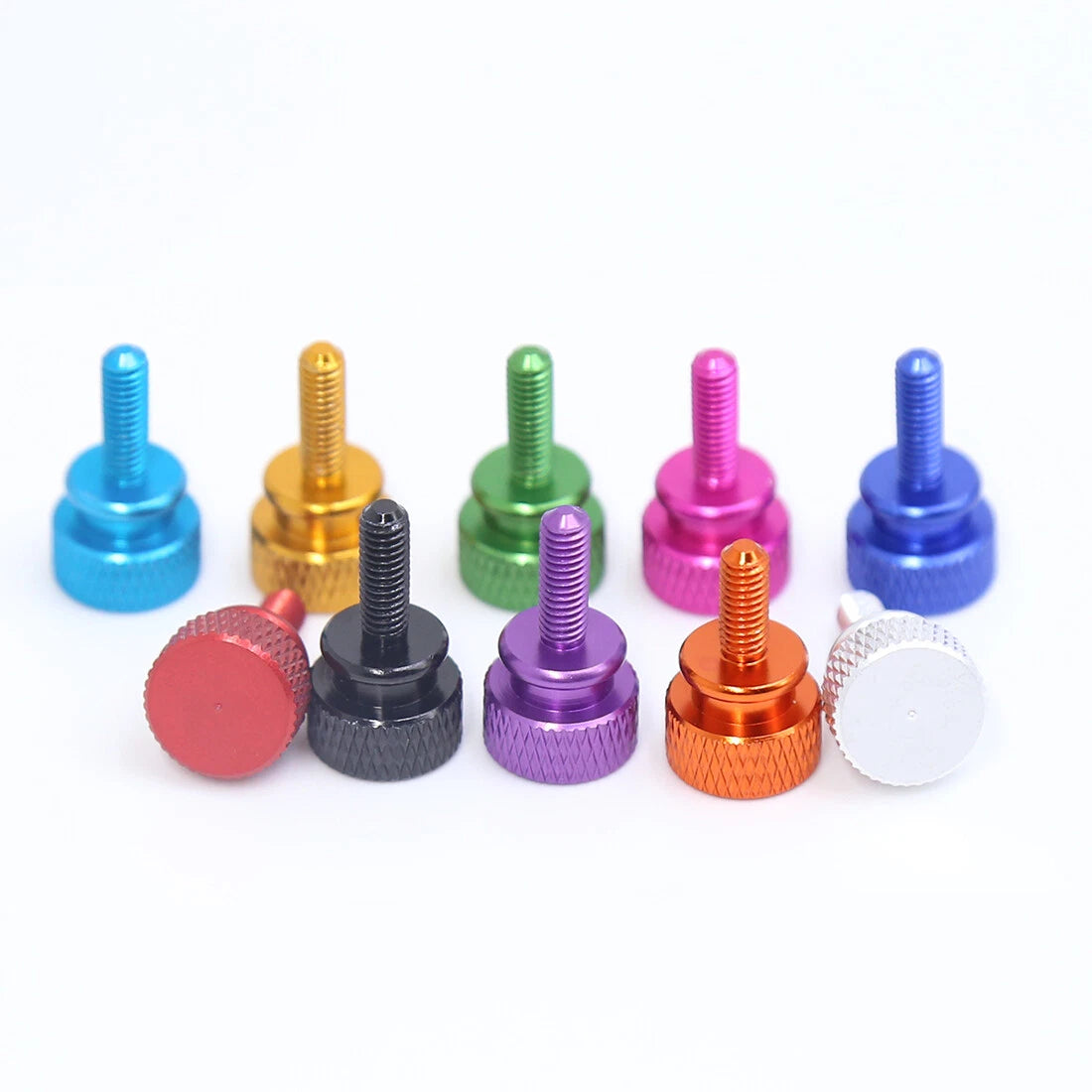 M3 Anodized Aluminum Knurled Thumb Screws — Hand-Tightening Knob Bolts