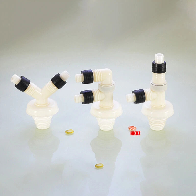 Washing Machine Drain Hose Connector — Tee, Elbow, Straight & Triple Fittings for Sink & Basin