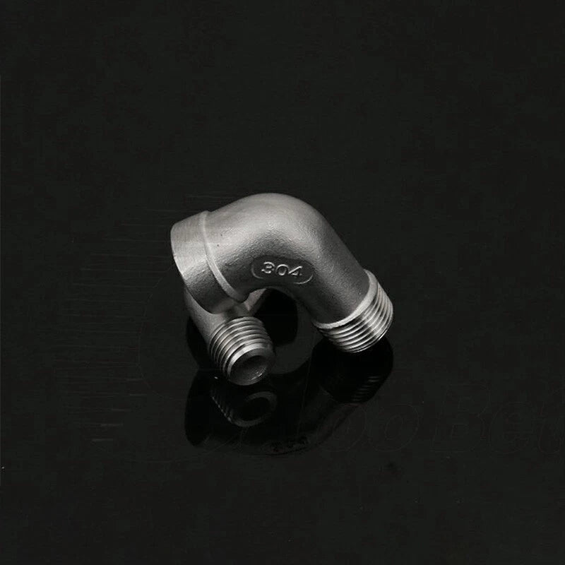 SS 304 90° BSP Elbow Fitting | Male-Female 1/8" to 2" Pipe Connector