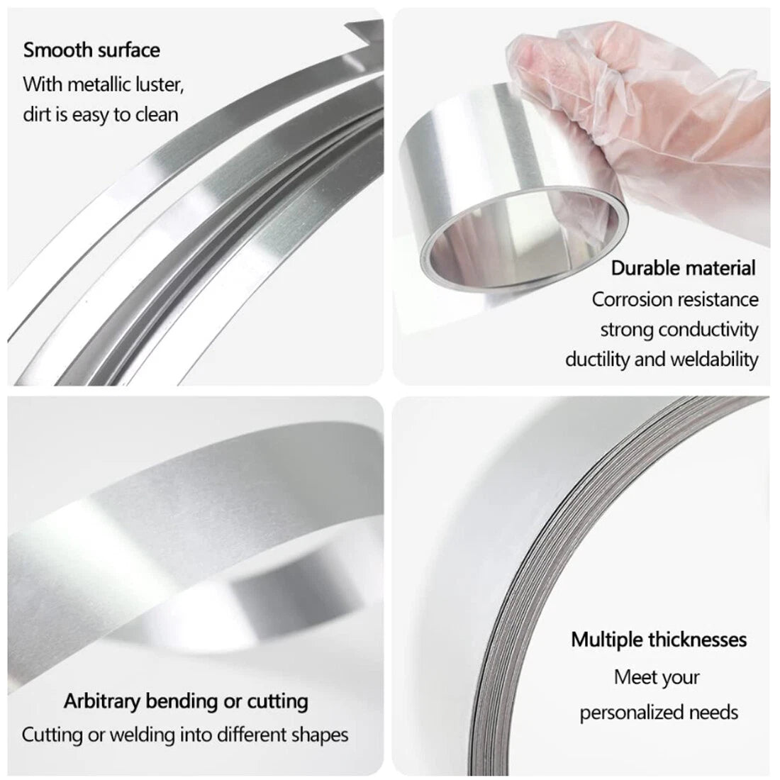 Aluminum Band Sheet Foil Plate Strip Thick 0.1-1mm for DIY Handmade Decoration