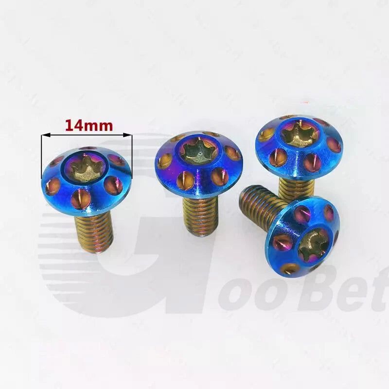 M6 x 15mm 20mm Titanium Motorcycle Decorative Bolt Torx Screws T30 Tuning Repair