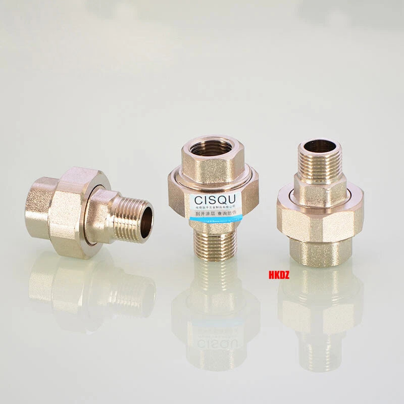BSP Brass Pipe Fittings — Male Female Threaded Reducing Adapter | Copper & Nickel-Plated