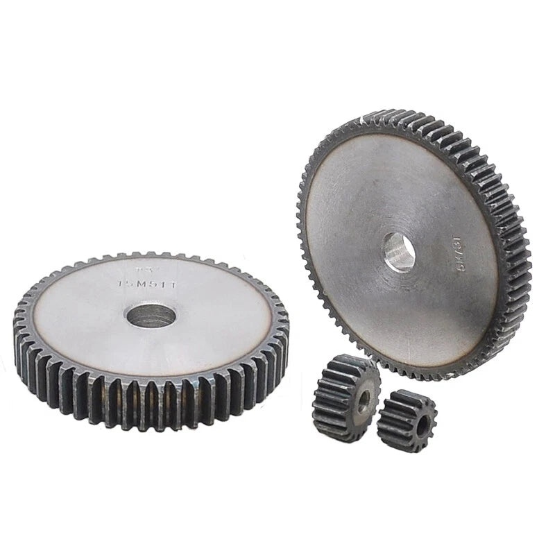Spur Gear 1/1.5/2/2.5/3/4/5 Mod 12T - 150T Flat Gear 45 Steel Transmission Gears