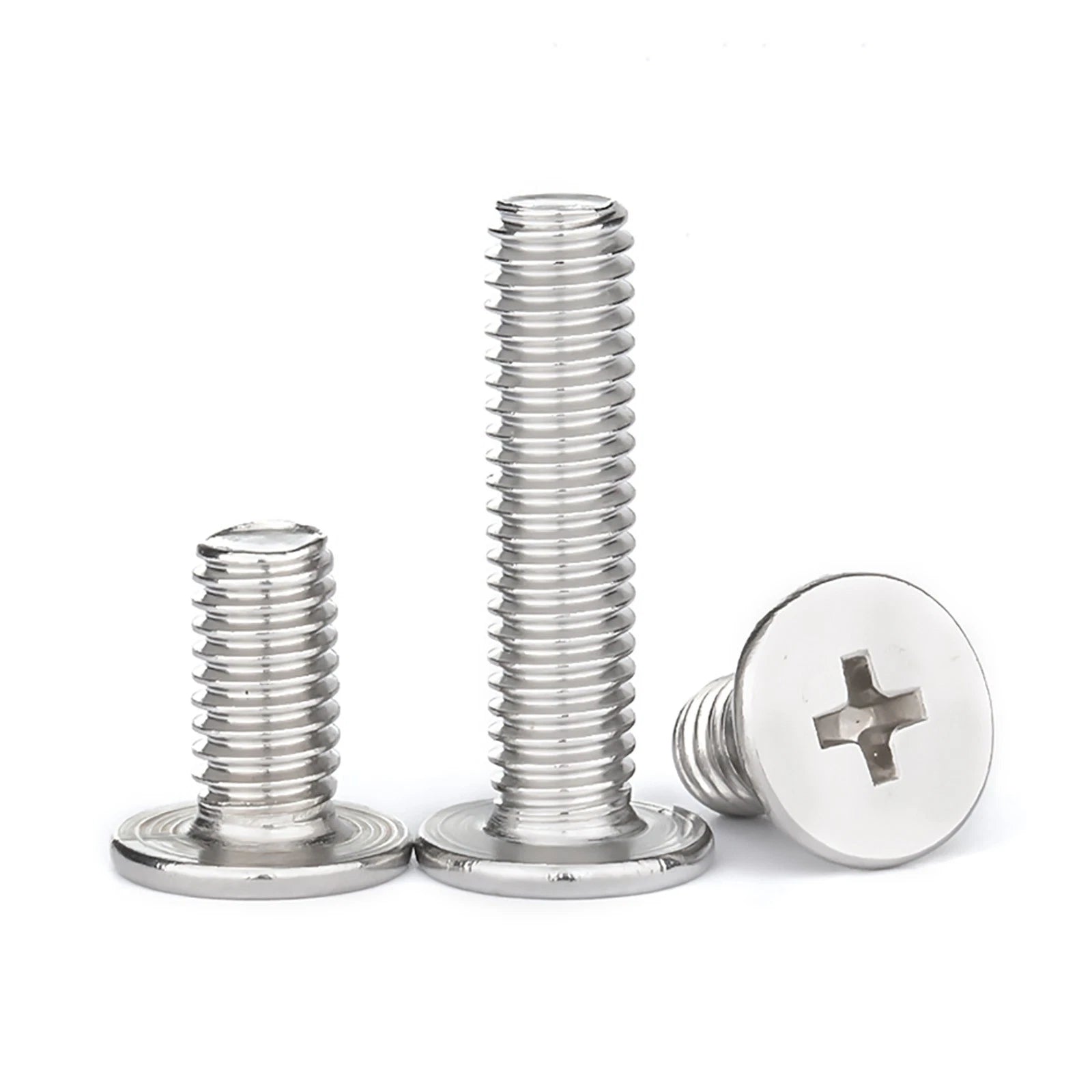 M1–M8 Ultra Thin Flat Head Phillips Machine Screws – A2 Stainless Steel, Fully Threaded