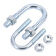 M6 M8 M10 M12 U Bolt With 2 Hex Nuts Zinc-Plated U-Bolts Clamp Pipe Tube Metric